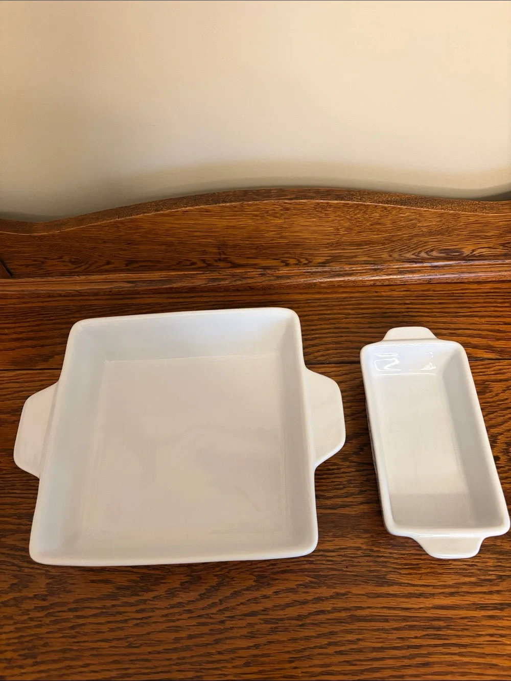 Mason Ceramic White Rectangular Baking Dishes - Set of 2